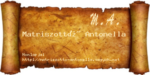 Matriszottó Antonella névjegykártya